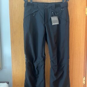 Eddie Bauer Black Outdoor Snow Pants. New!